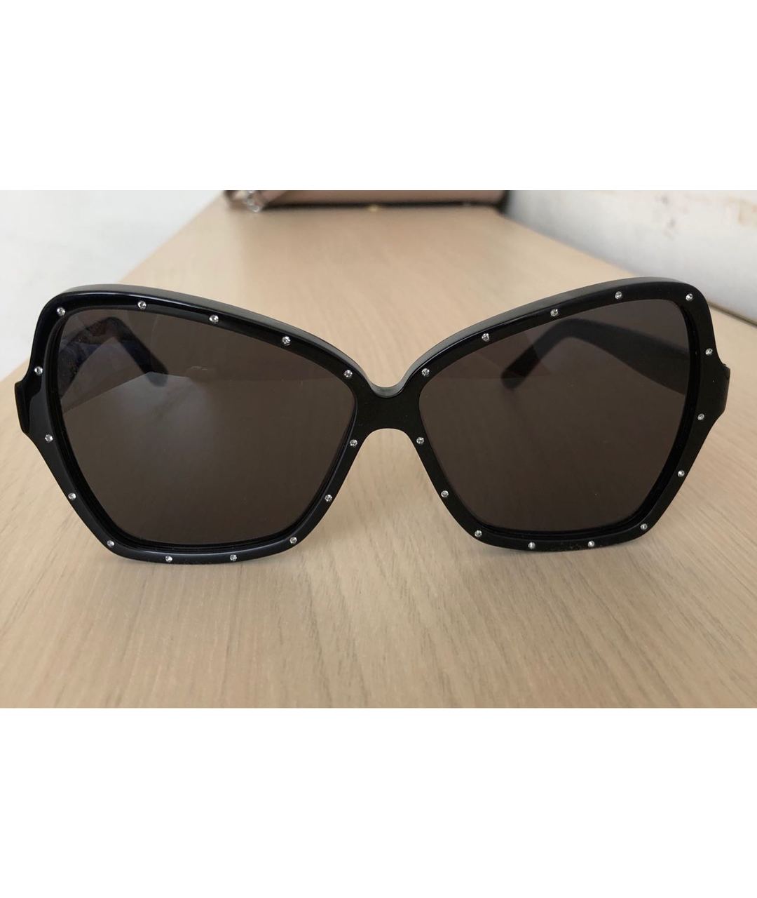 CELINE PRE-OWNED Черные пластиковые солнцезащитные очки, фото 9