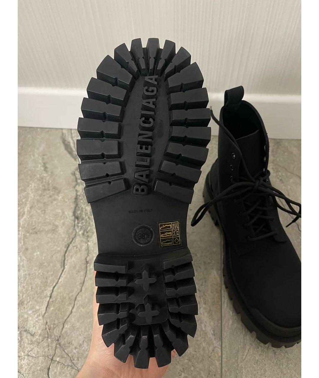 BALENCIAGA Черные ботинки, фото 4