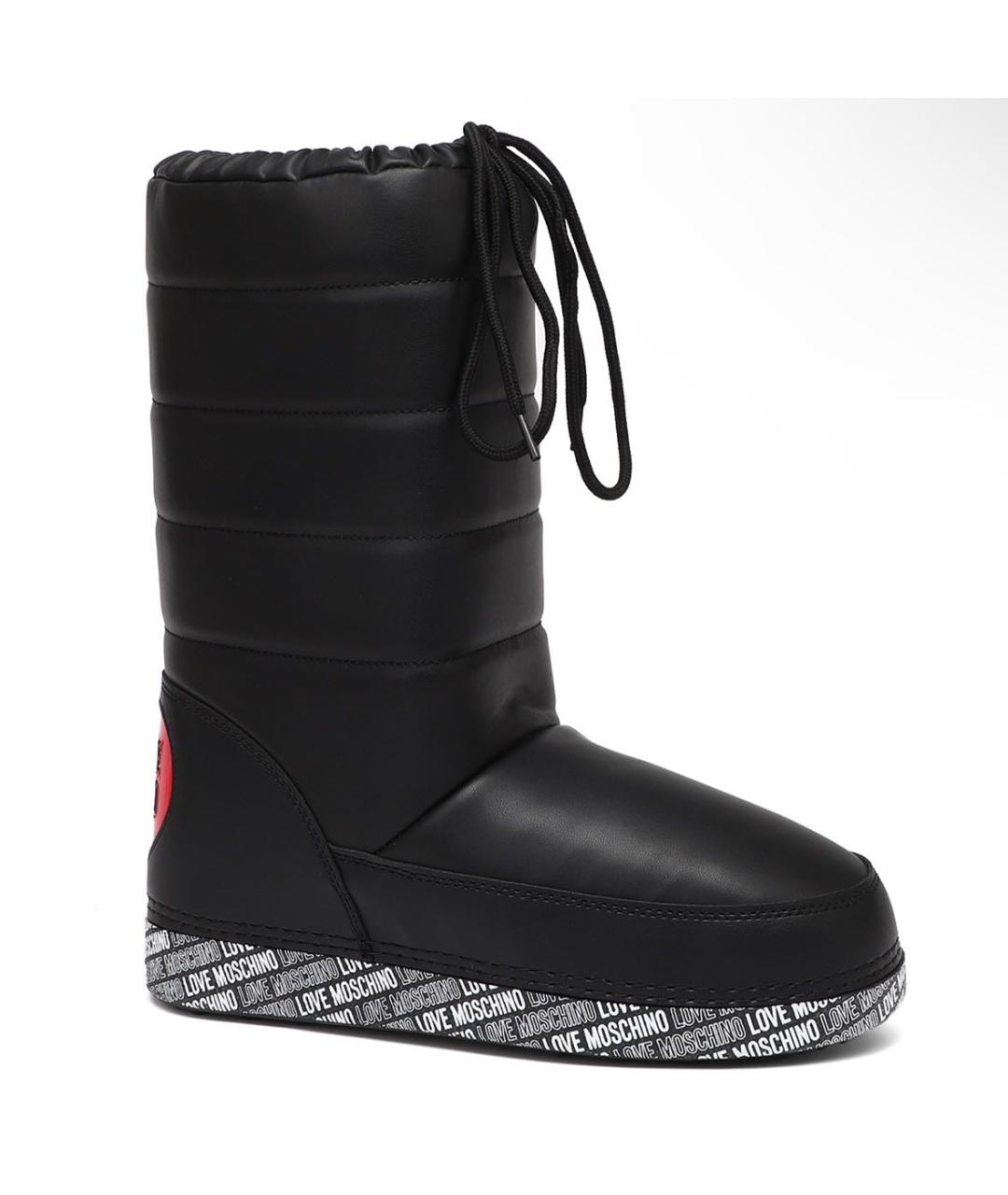 LOVE MOSCHINO Черные ботинки из искусственной кожи, фото 5