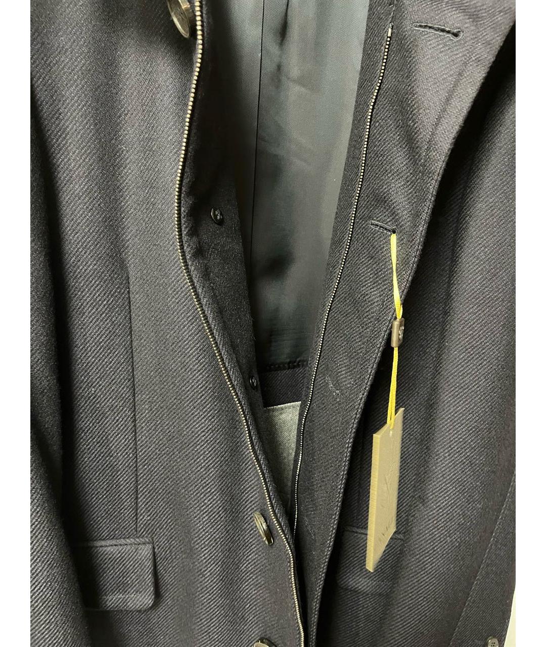 CANALI Черное шерстяное пальто, фото 3