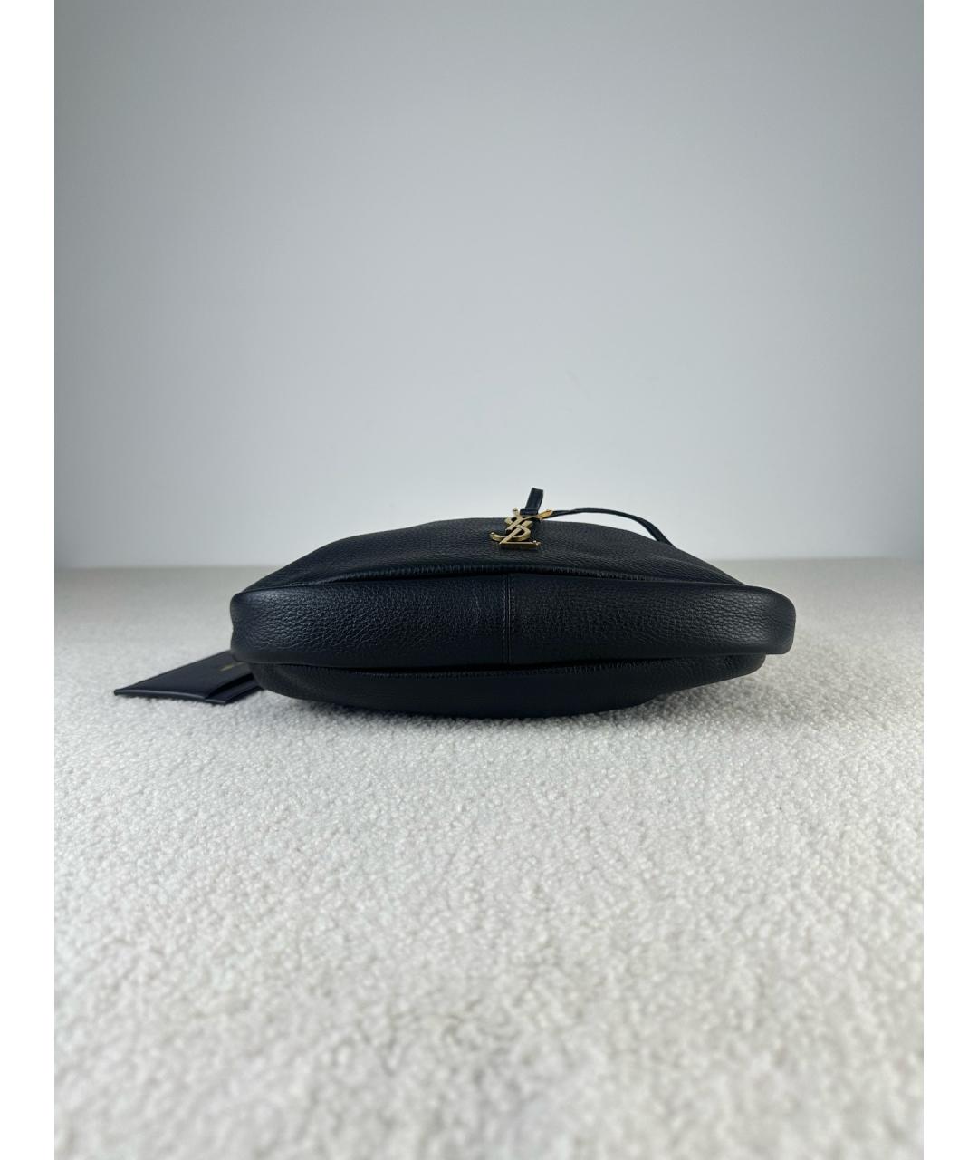 SAINT LAURENT Черная кожаная сумка через плечо, фото 8