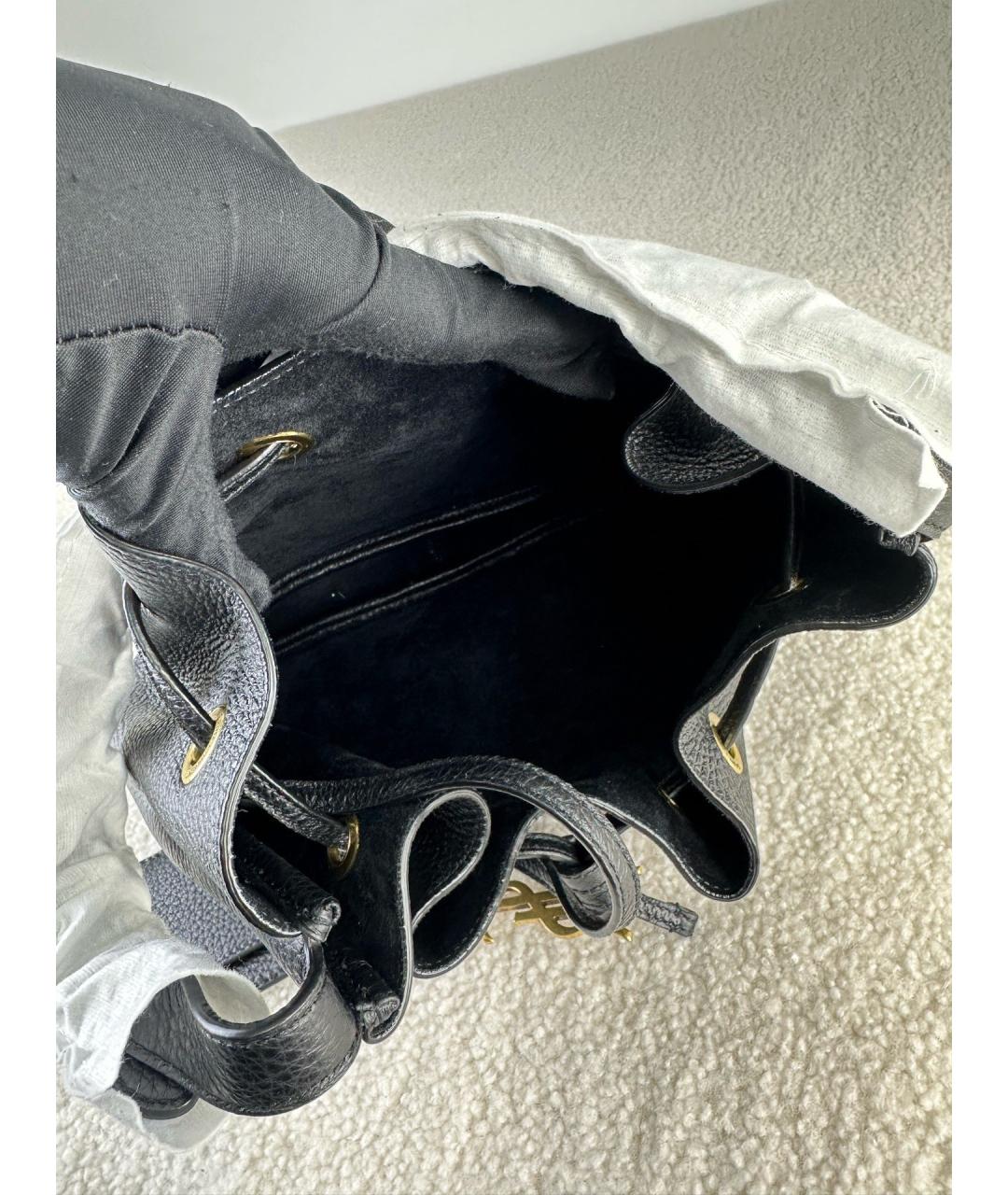 SAINT LAURENT Черная кожаная сумка через плечо, фото 7