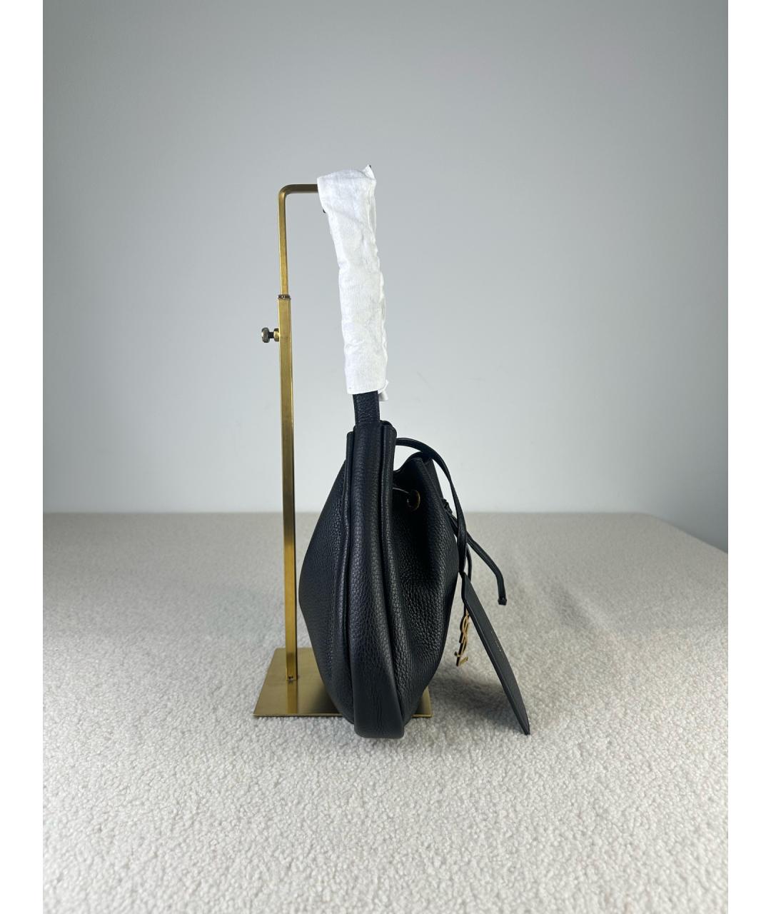 SAINT LAURENT Черная кожаная сумка через плечо, фото 5