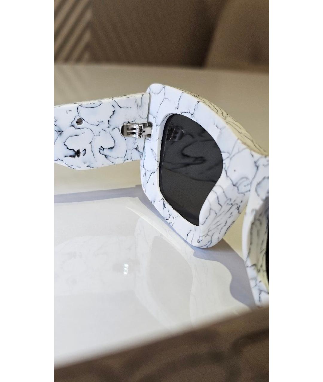 PRADA Белые пластиковые солнцезащитные очки, фото 4