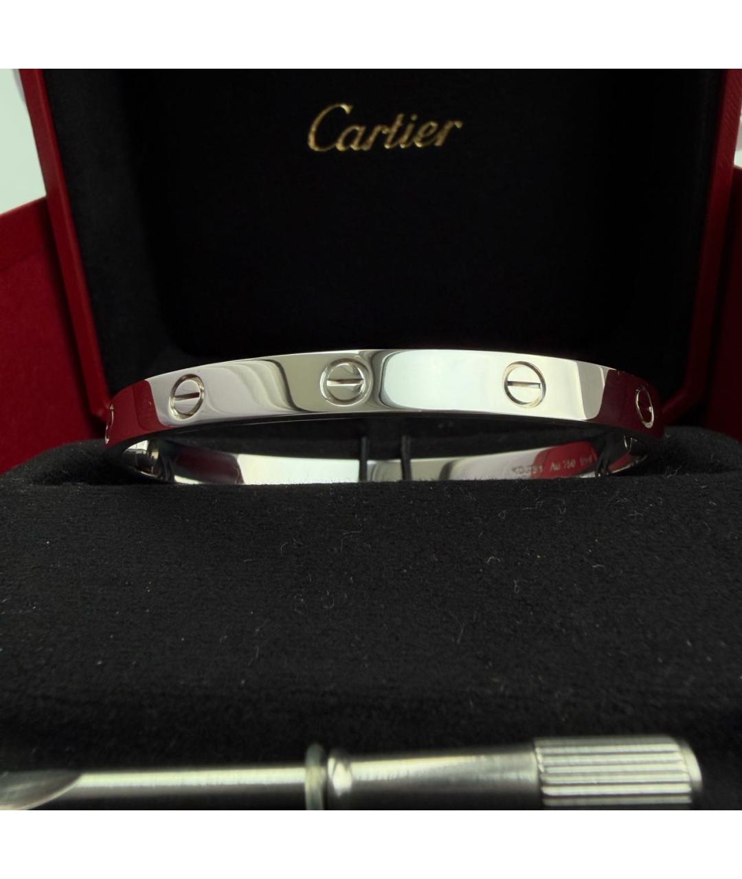 CARTIER Серебрянный браслет из белого золота, фото 4