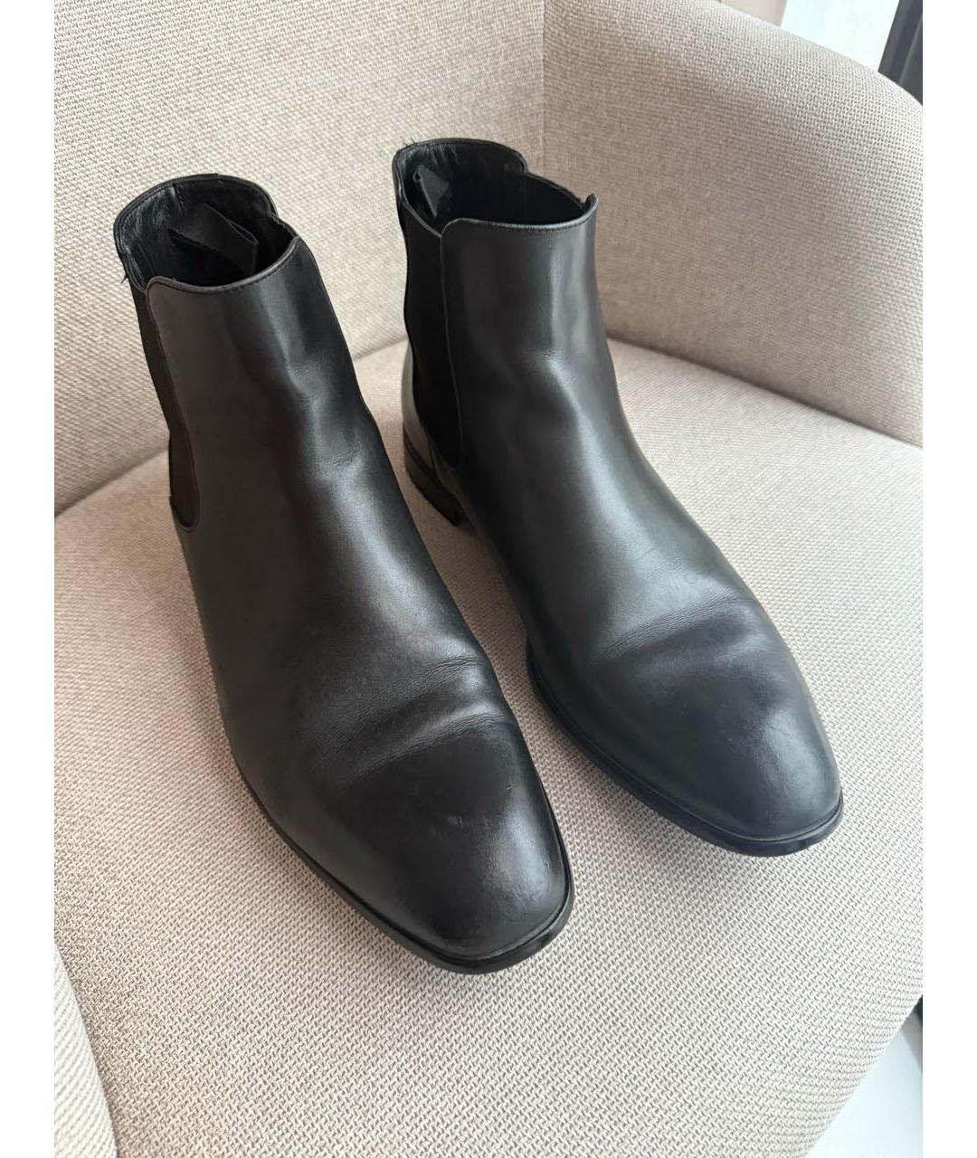 PRADA Черные кожаные высокие ботинки, фото 2