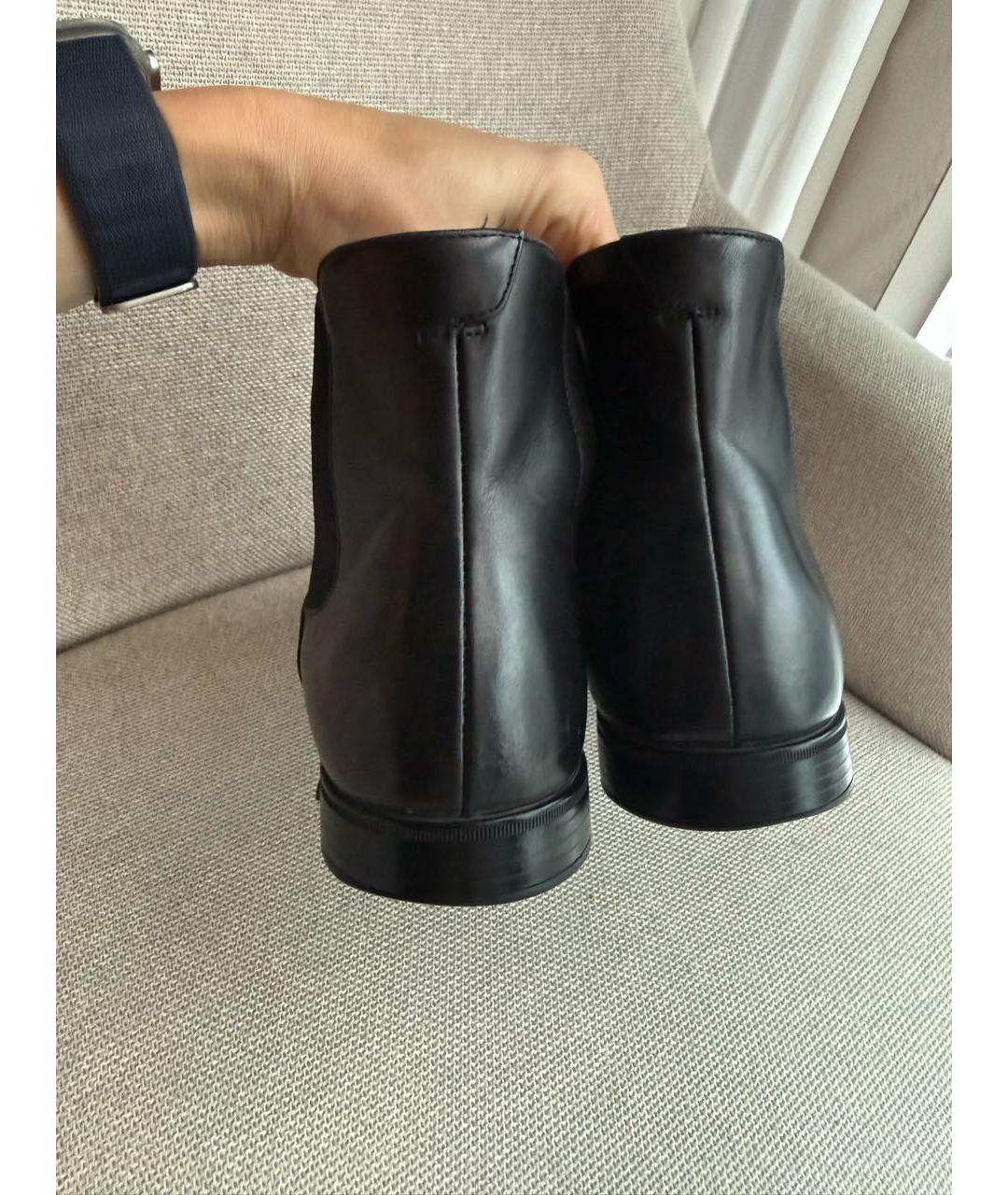 PRADA Черные кожаные высокие ботинки, фото 5
