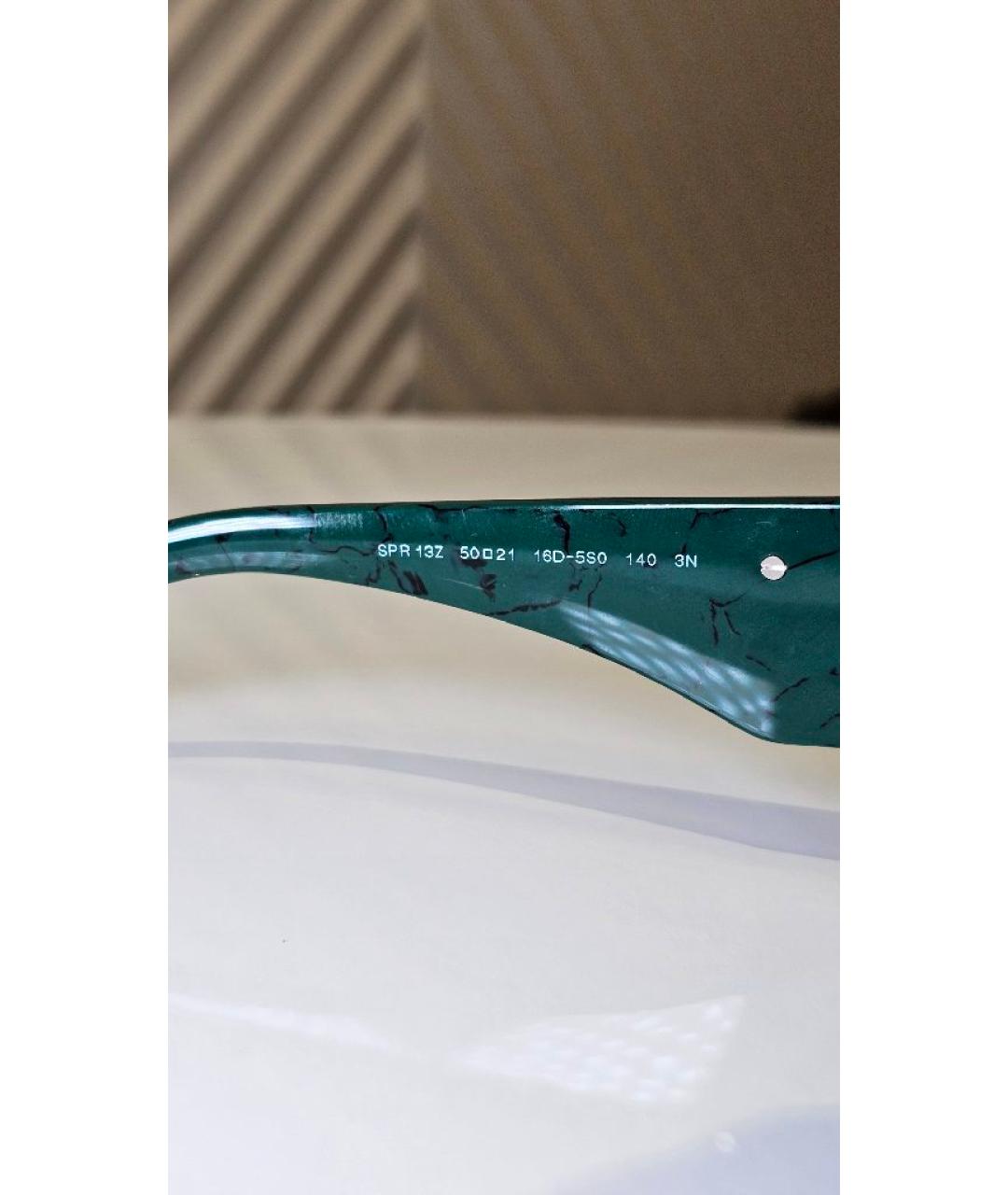 PRADA Зеленые пластиковые солнцезащитные очки, фото 3