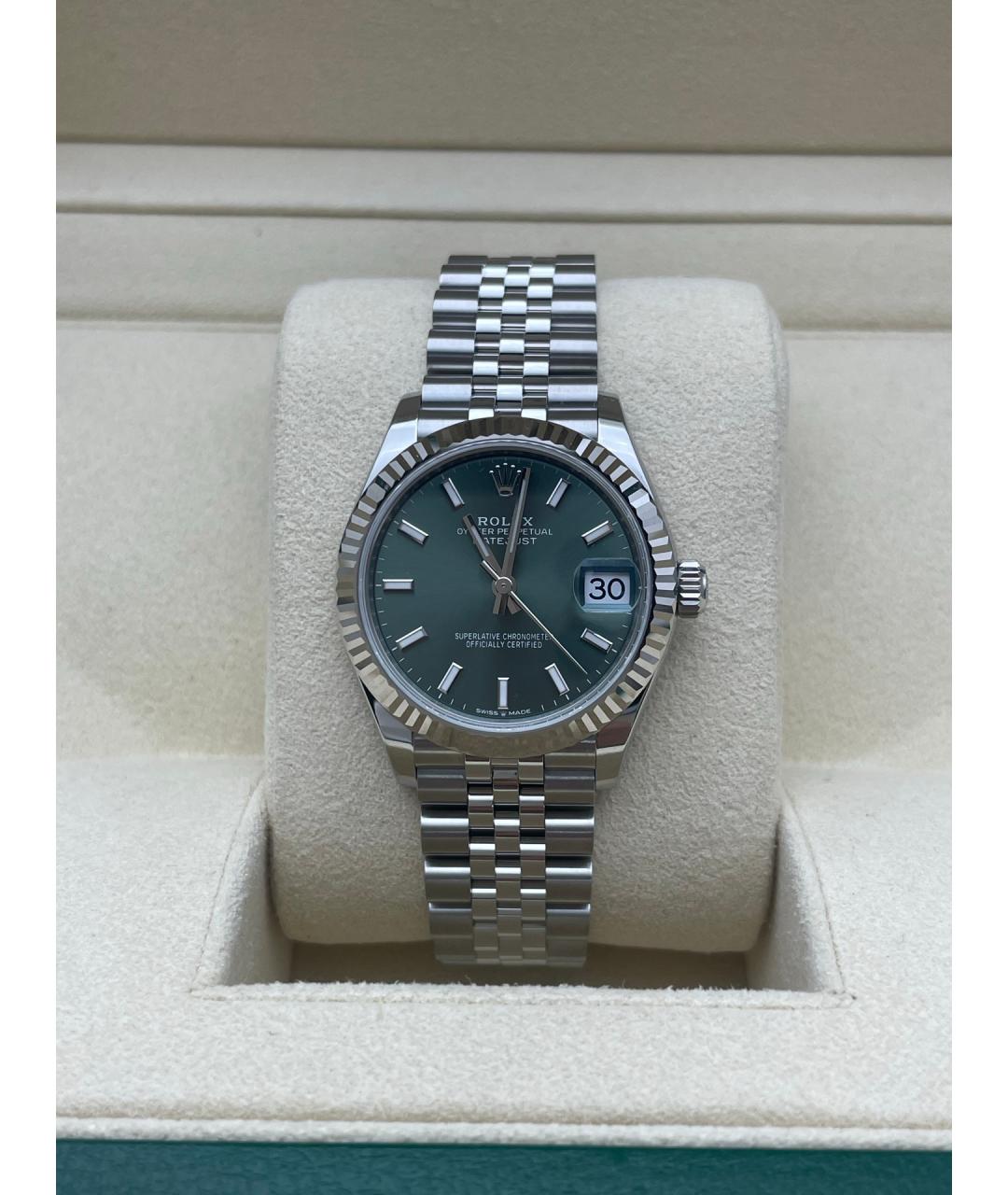 ROLEX Зеленые металлические часы, фото 9