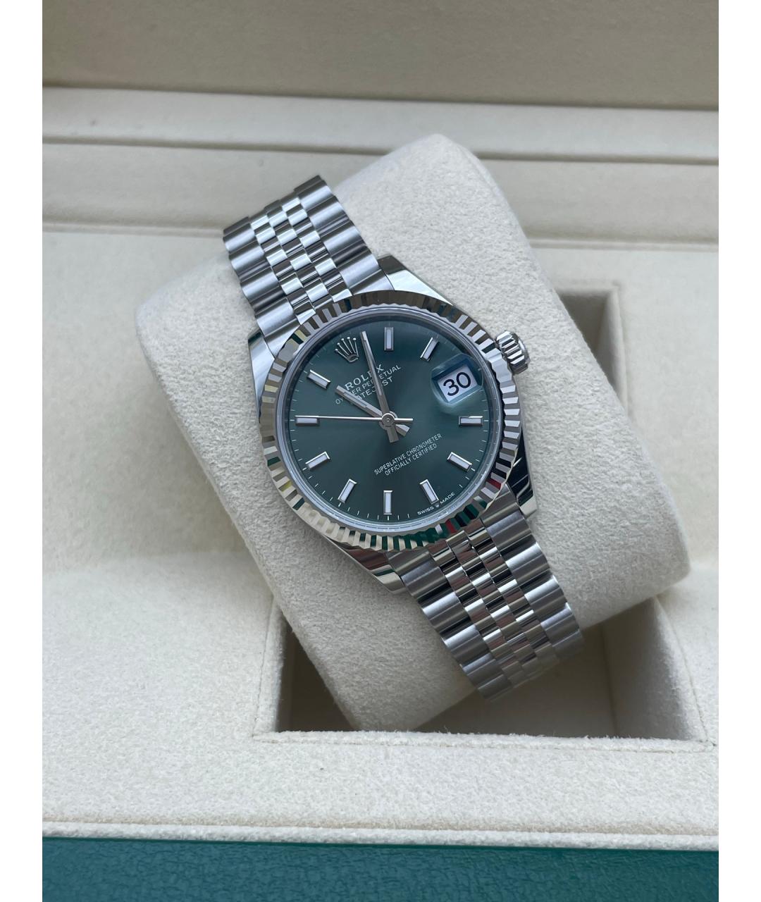 ROLEX Зеленые металлические часы, фото 2