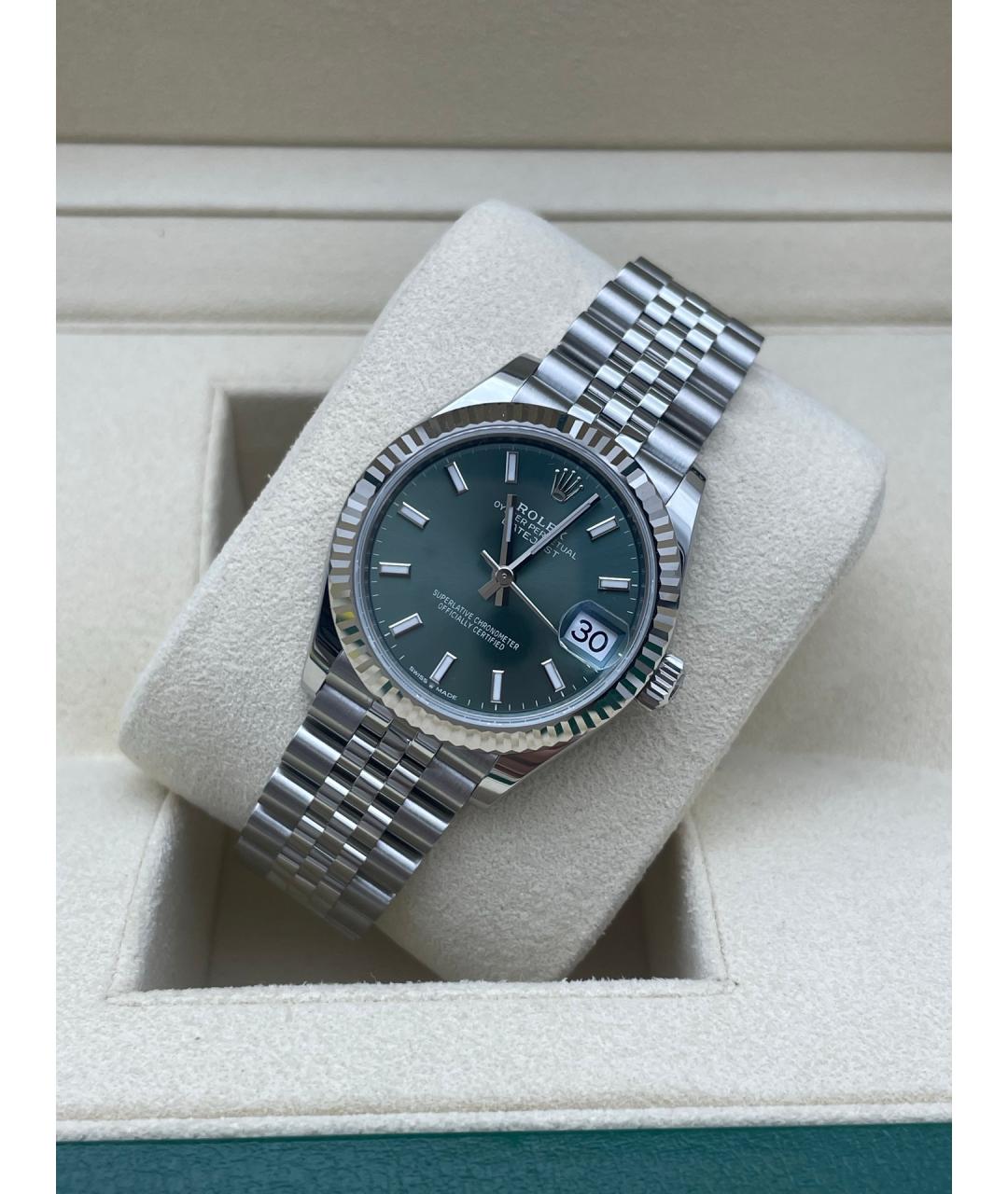 ROLEX Зеленые металлические часы, фото 3