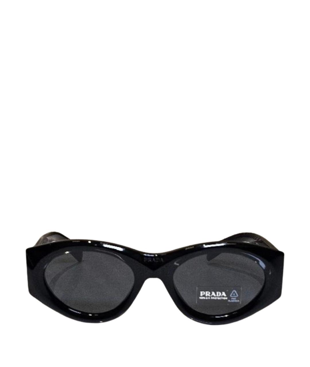 PRADA Черные пластиковые солнцезащитные очки, фото 1