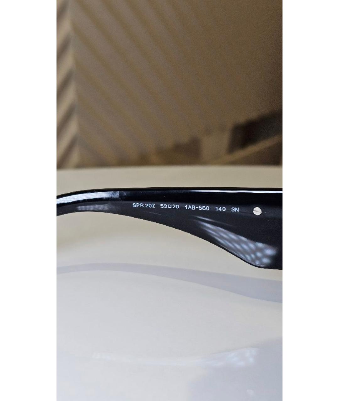 PRADA Черные пластиковые солнцезащитные очки, фото 3