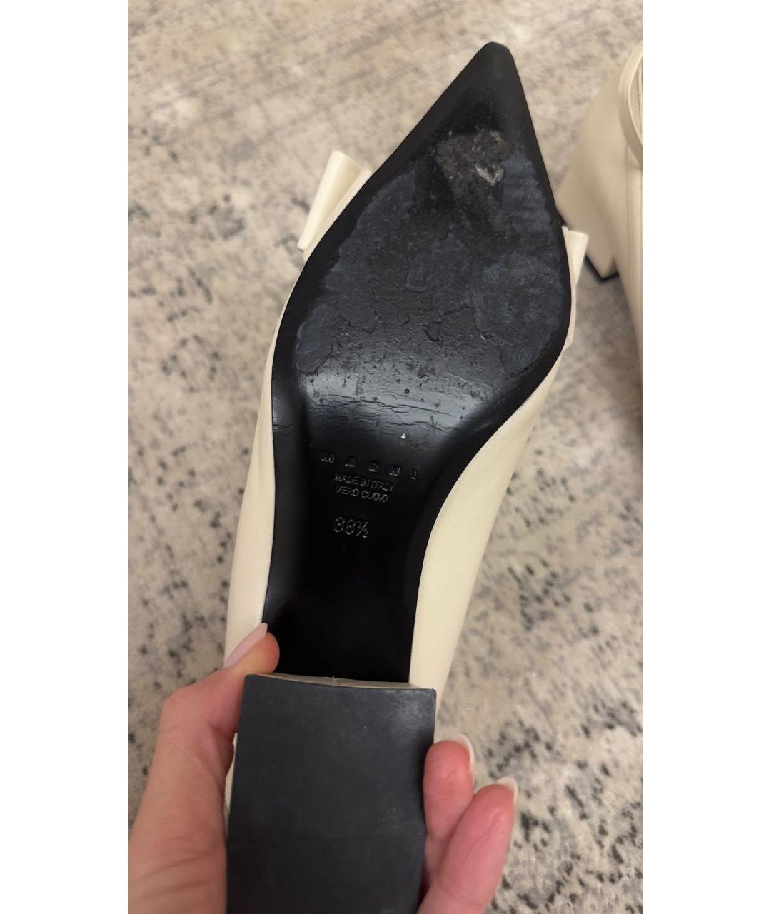 MARNI Белые кожаные туфли, фото 6