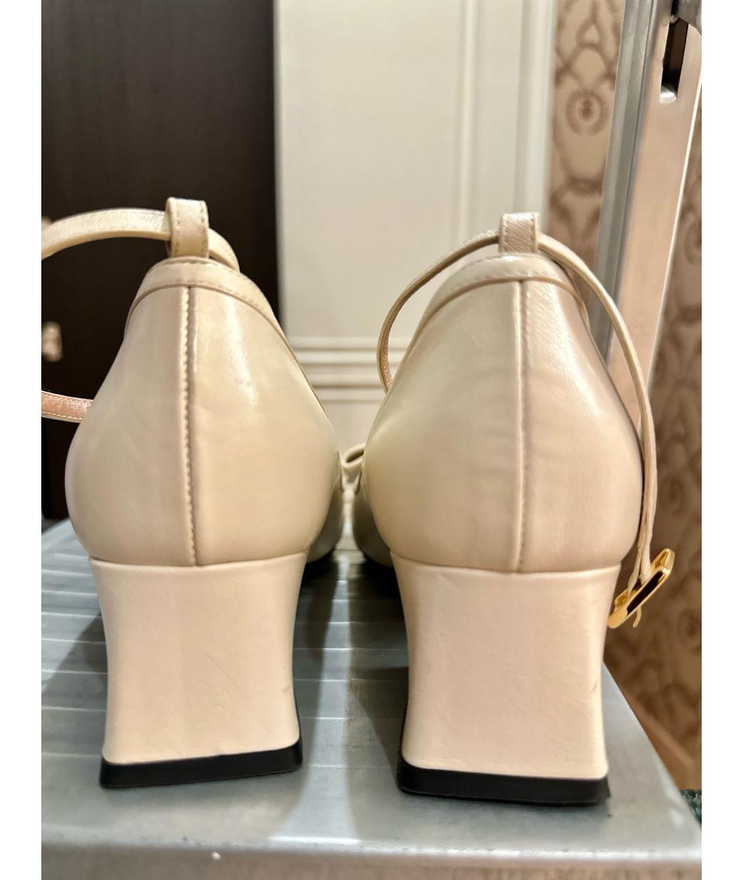 MARNI Белые кожаные туфли, фото 5