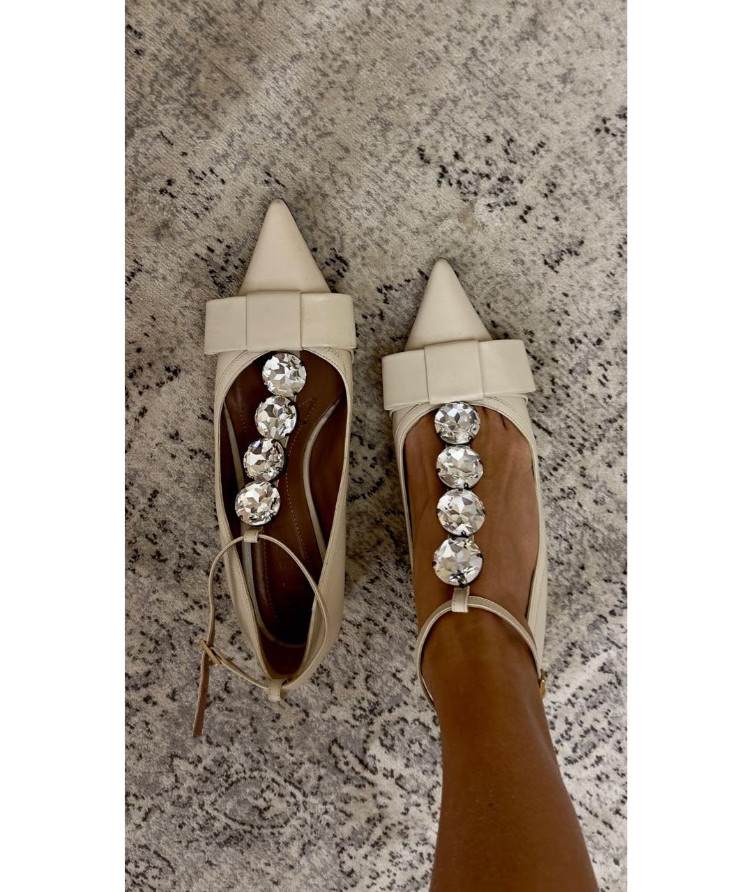 MARNI Белые кожаные туфли, фото 4