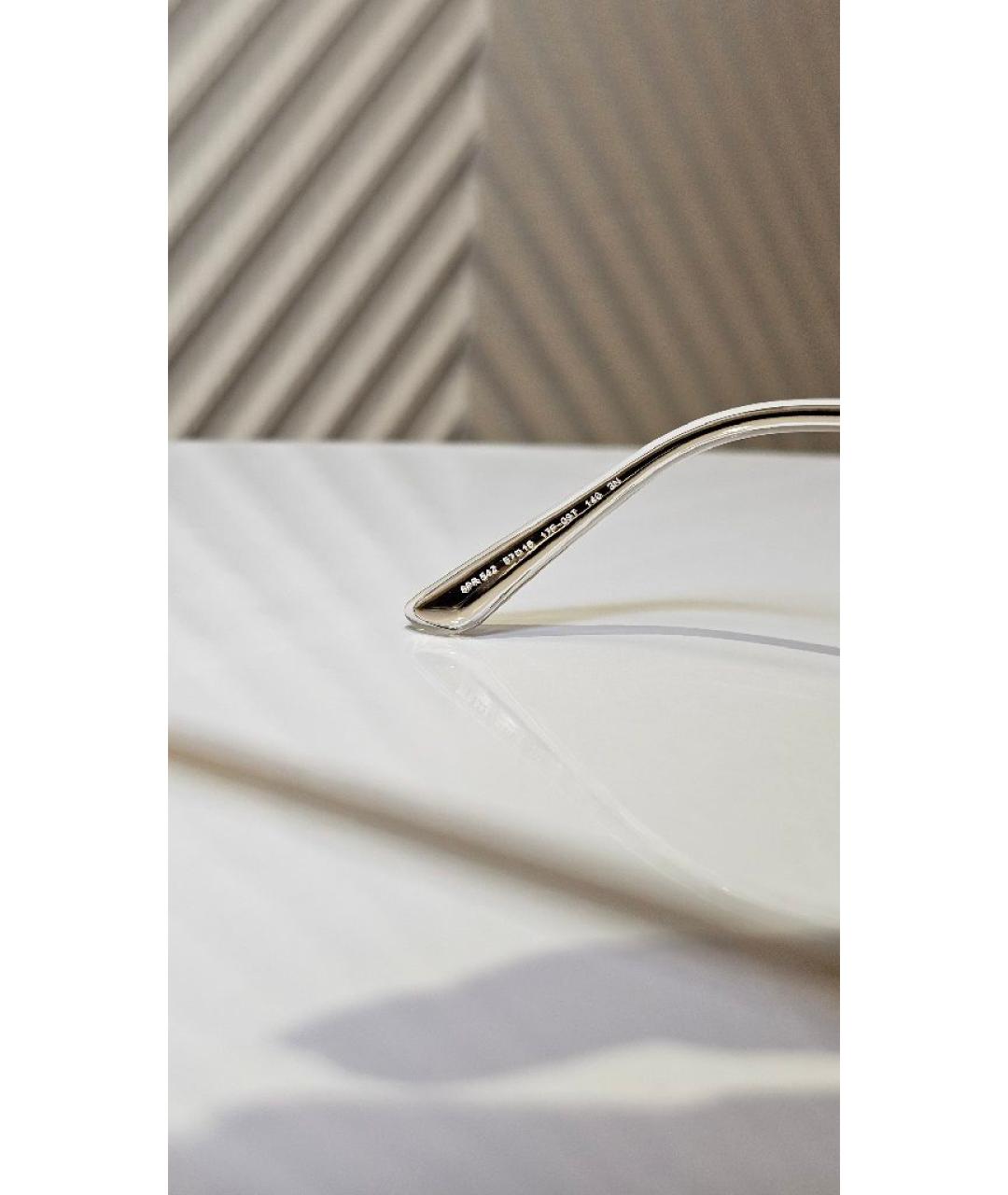 PRADA Золотые металлические солнцезащитные очки, фото 4