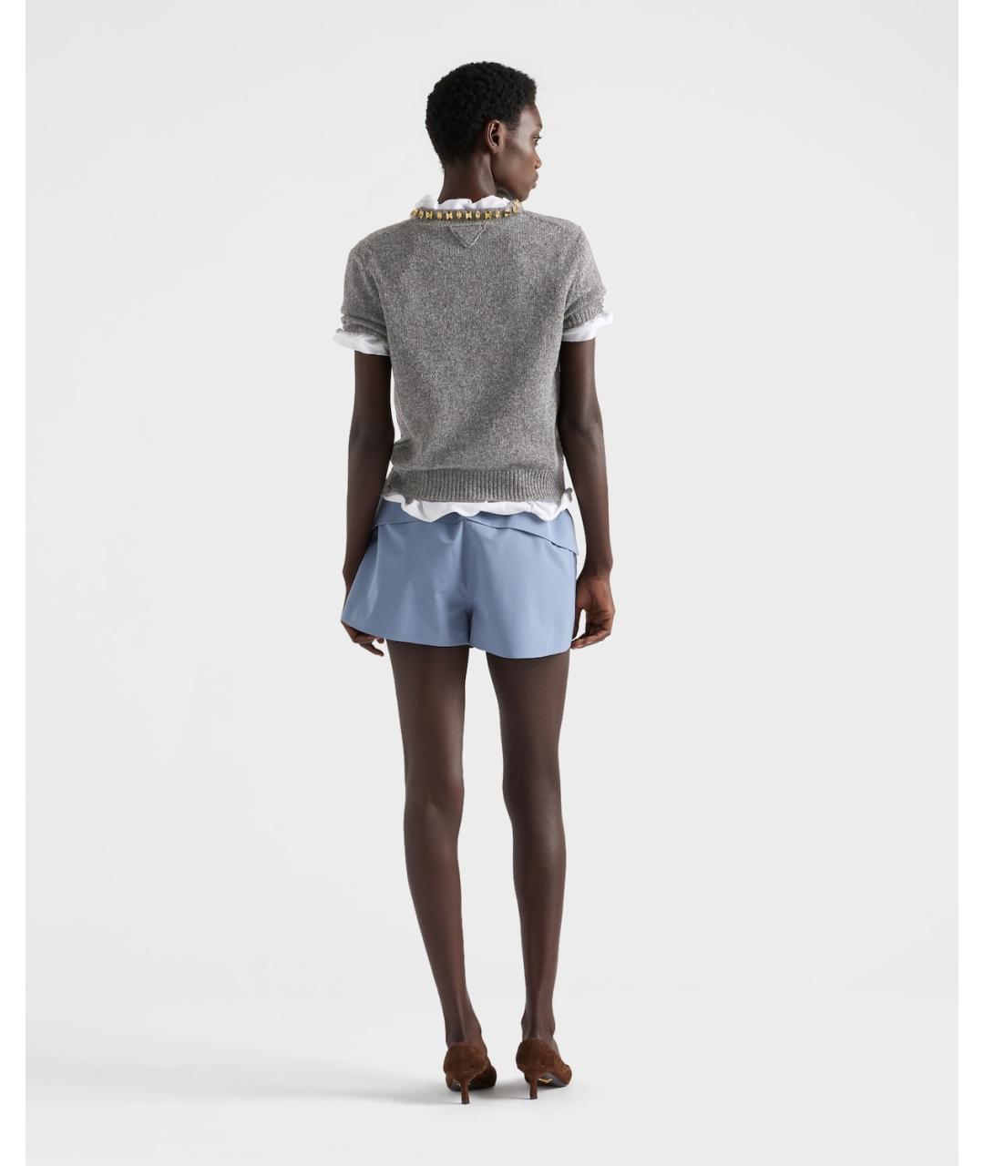 PRADA Серый шерстяной джемпер / свитер, фото 3