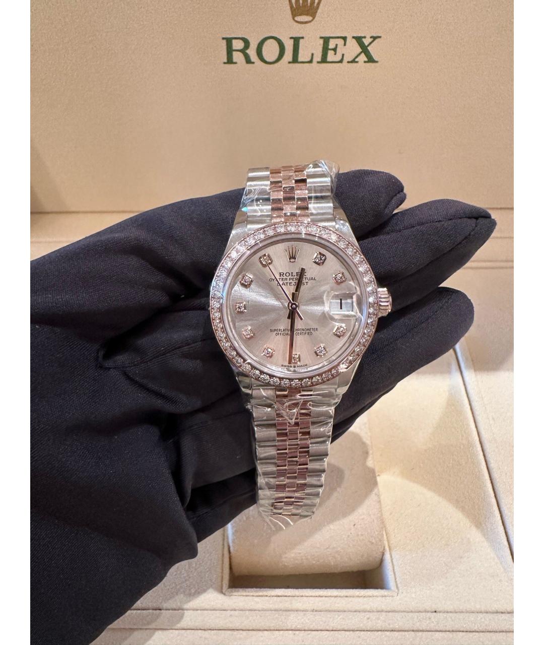 ROLEX Серебряные металлические часы, фото 3