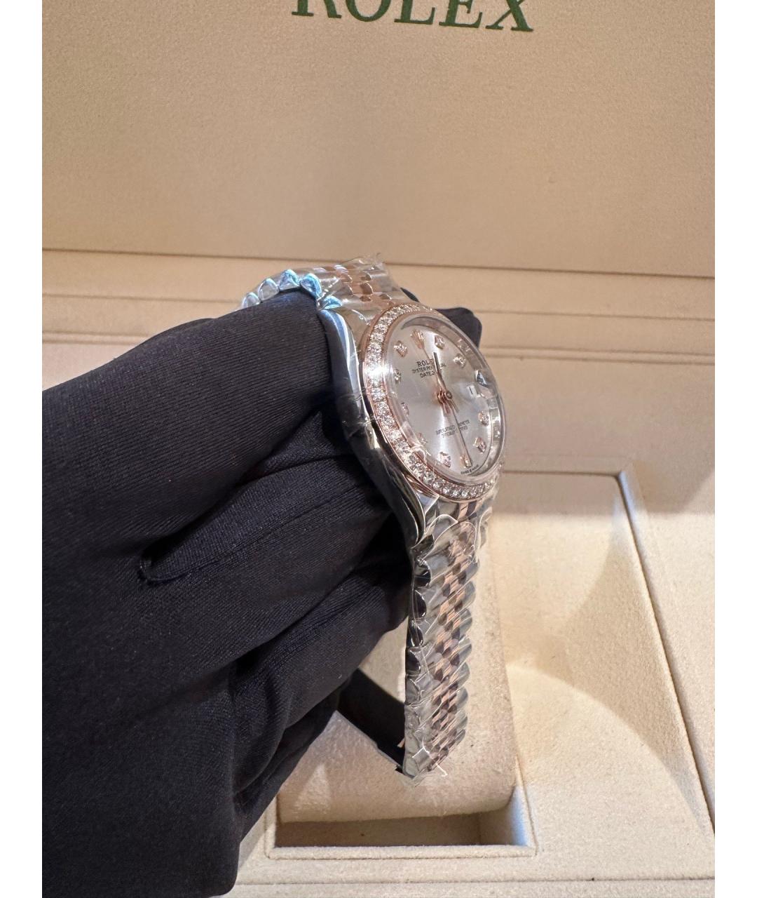 ROLEX Серебряные металлические часы, фото 4