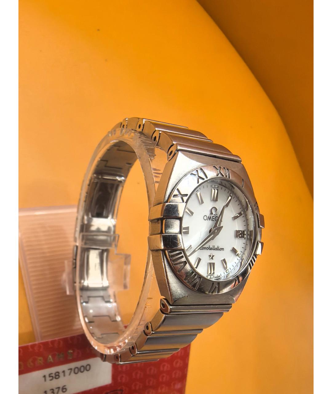 OMEGA Белые стальные часы, фото 2