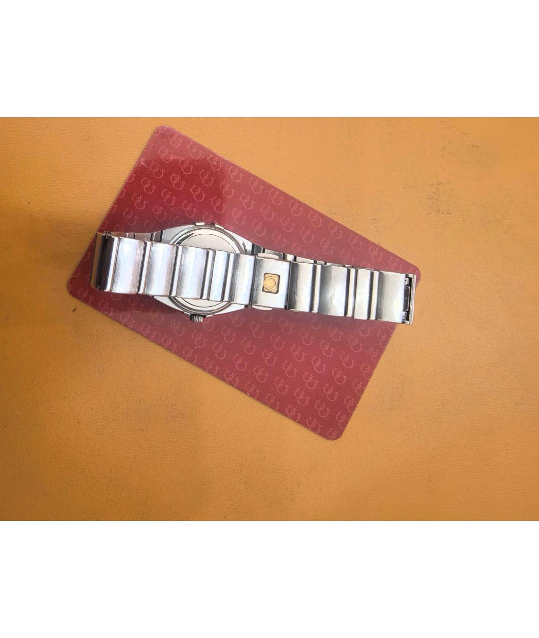 OMEGA Белые стальные часы, фото 7