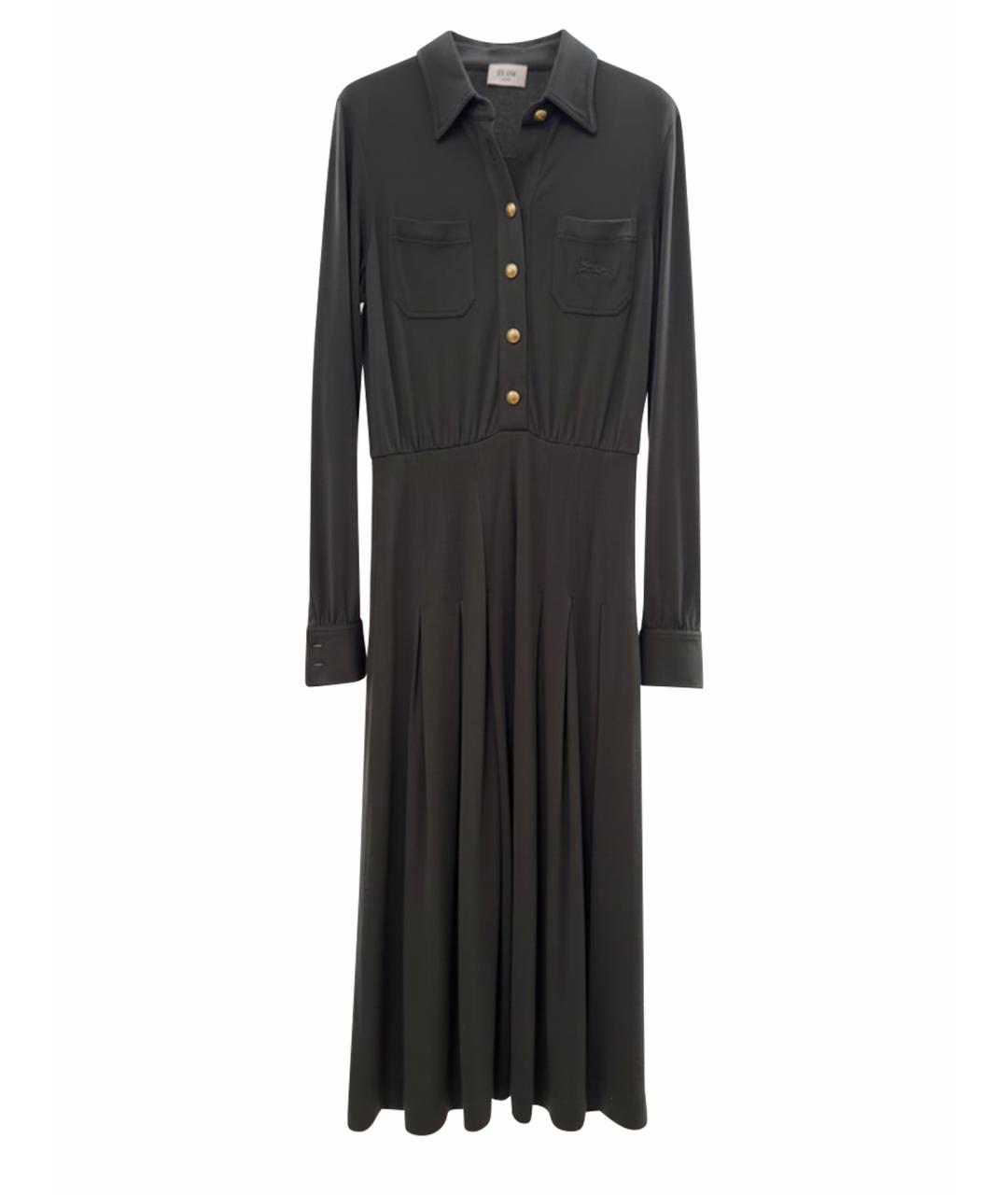 CELINE Хаки шерстяное повседневное платье, фото 1