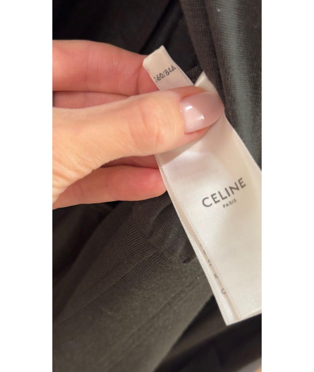 CELINE Хаки шерстяное повседневное платье, фото 6