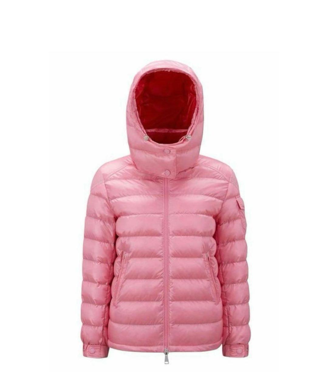 MONCLER Розовый полиамидовый пуховик, фото 9