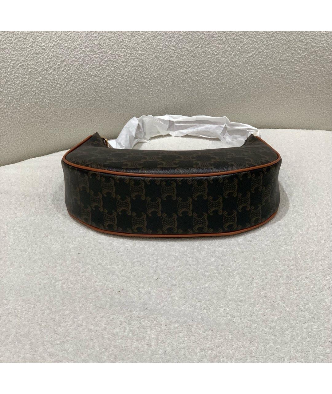 CELINE Черная сумка с короткими ручками из искусственной кожи, фото 6