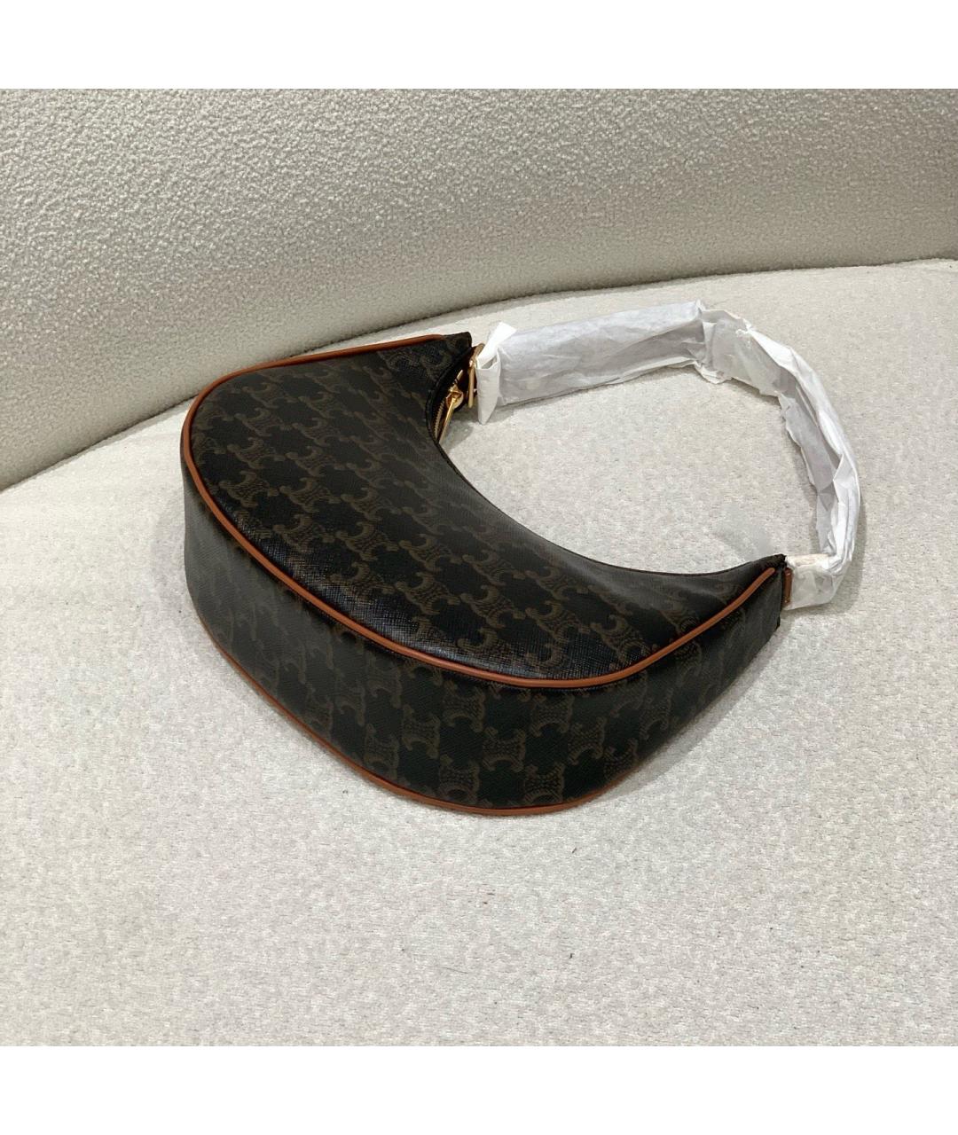 CELINE Черная сумка с короткими ручками из искусственной кожи, фото 8