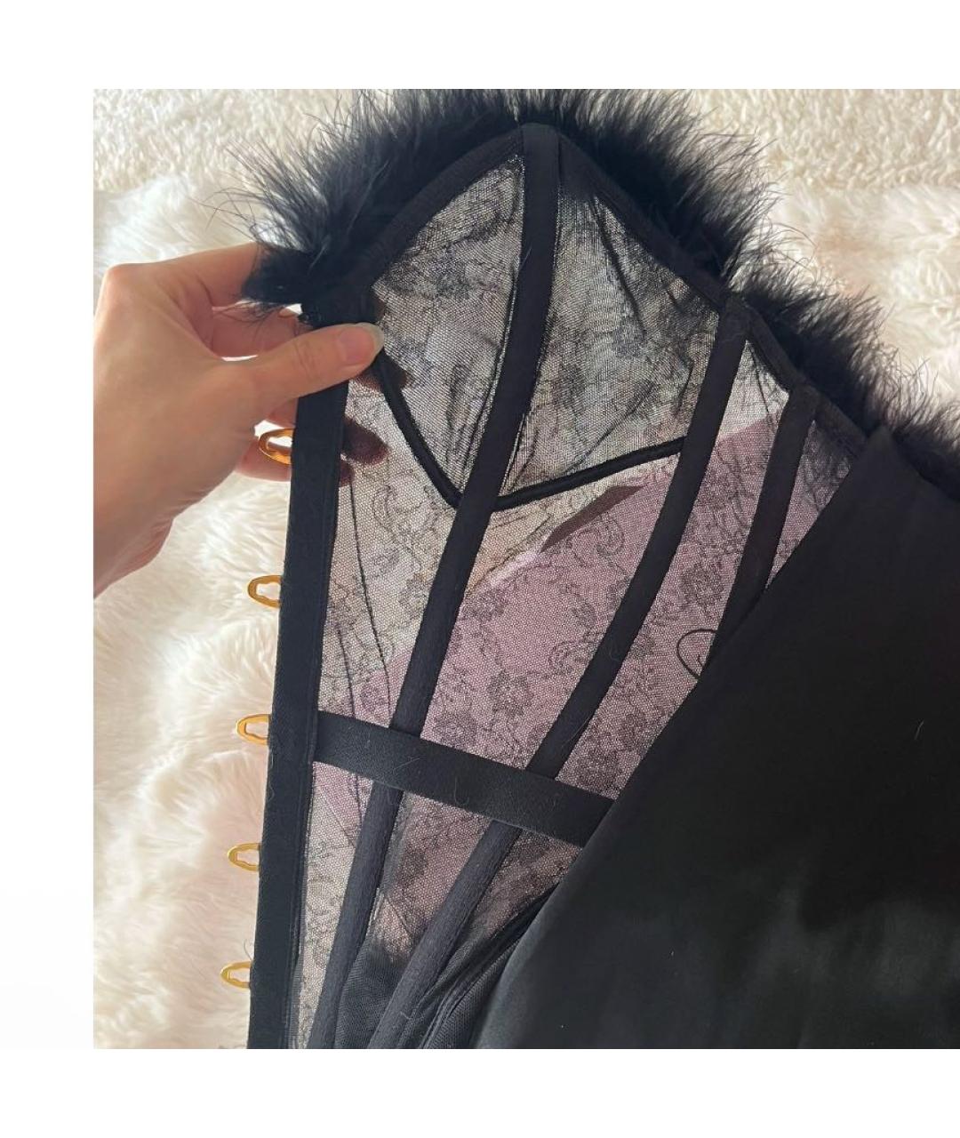 AGENT PROVOCATEUR Черный кружевной корсет, фото 4