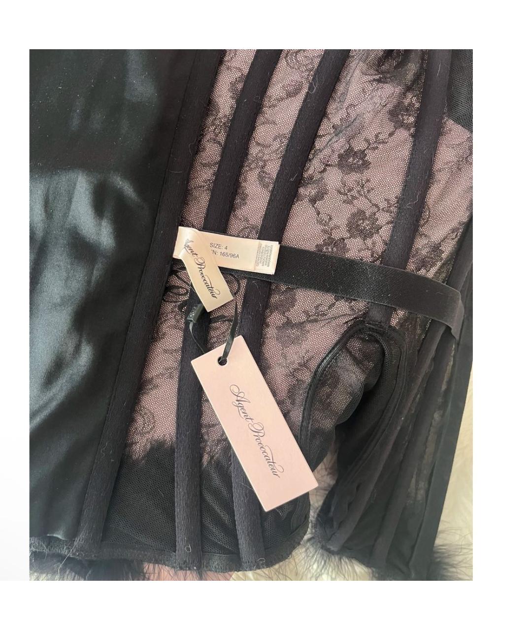 AGENT PROVOCATEUR Черный кружевной корсет, фото 3