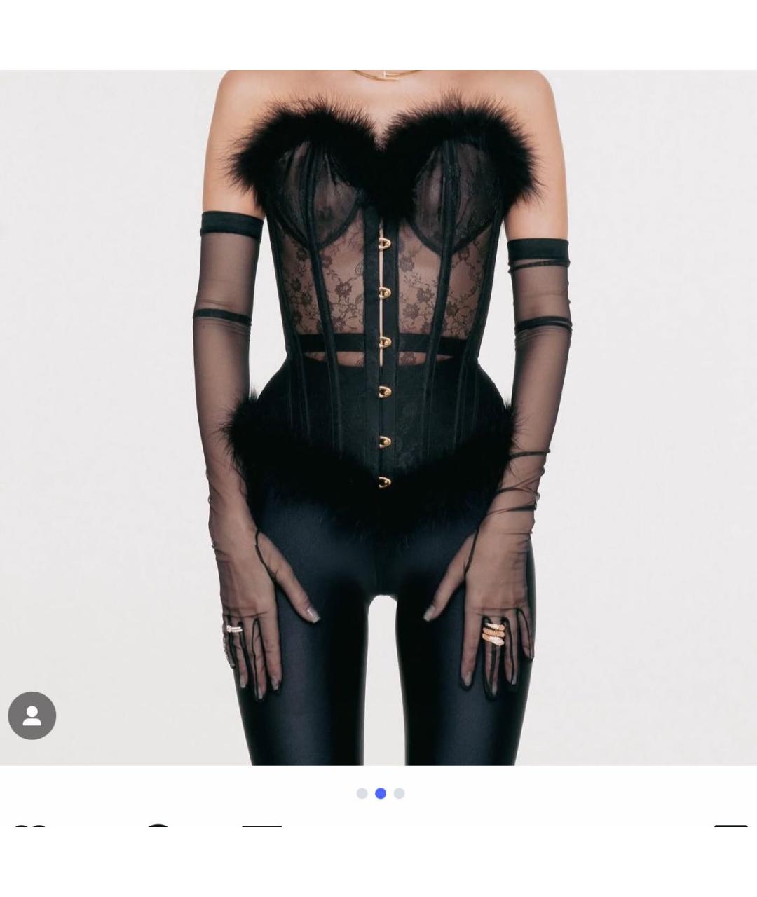 AGENT PROVOCATEUR Черный кружевной корсет, фото 5