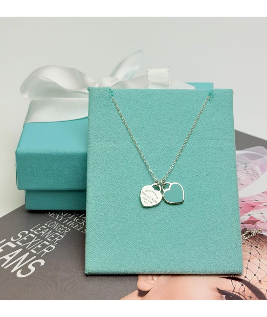 TIFFANY&CO Бирюзовое серебряное колье, фото 4