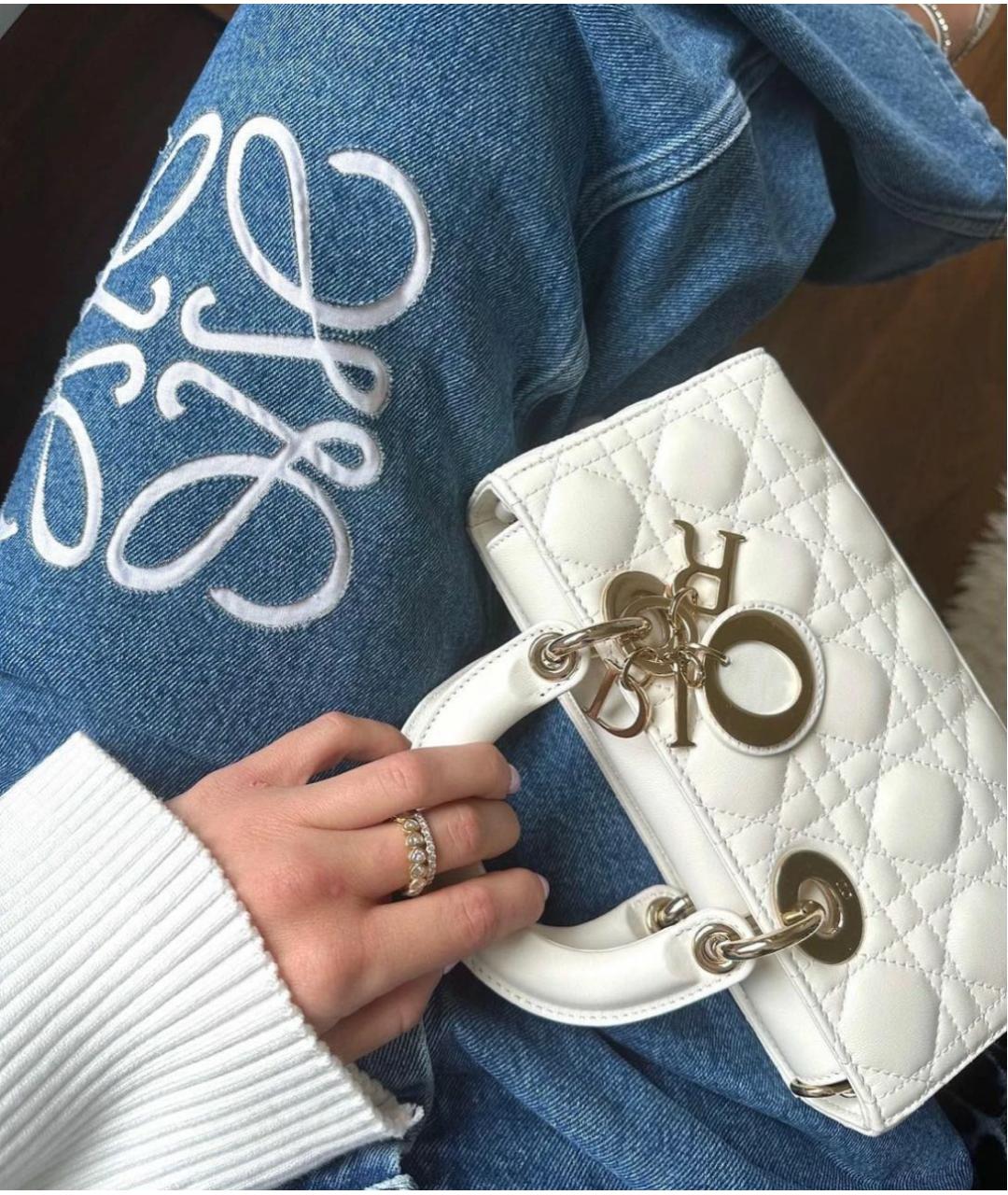 CHRISTIAN DIOR Бежевая кожаная сумка через плечо, фото 3