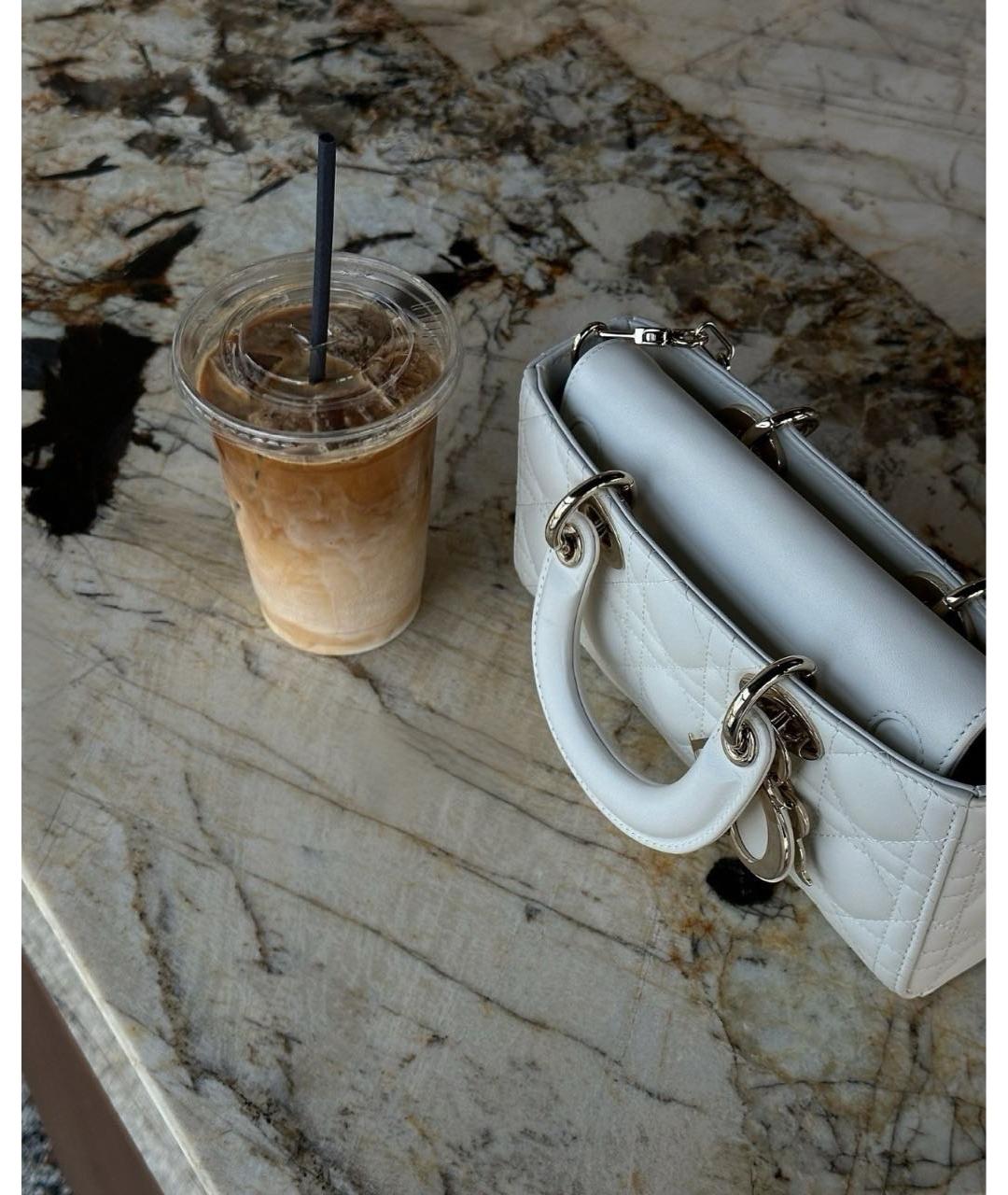 CHRISTIAN DIOR Бежевая кожаная сумка через плечо, фото 2