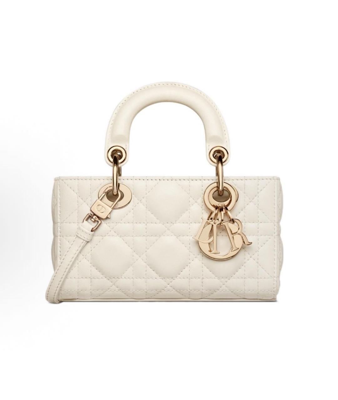 CHRISTIAN DIOR Бежевая кожаная сумка через плечо, фото 7