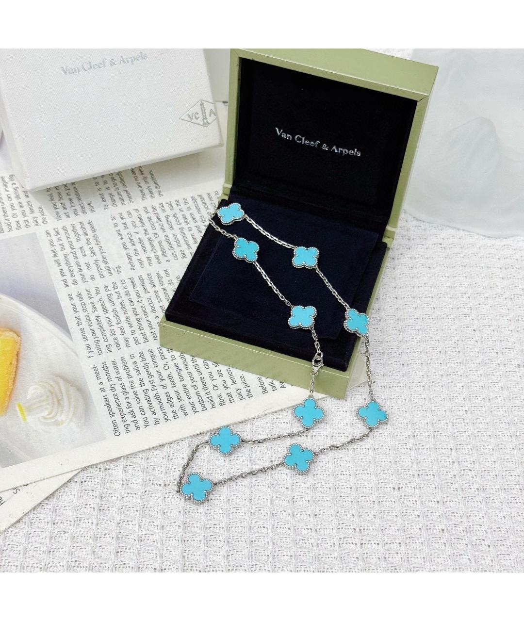 VAN CLEEF & ARPELS Бирюзовое платиновое колье, фото 9