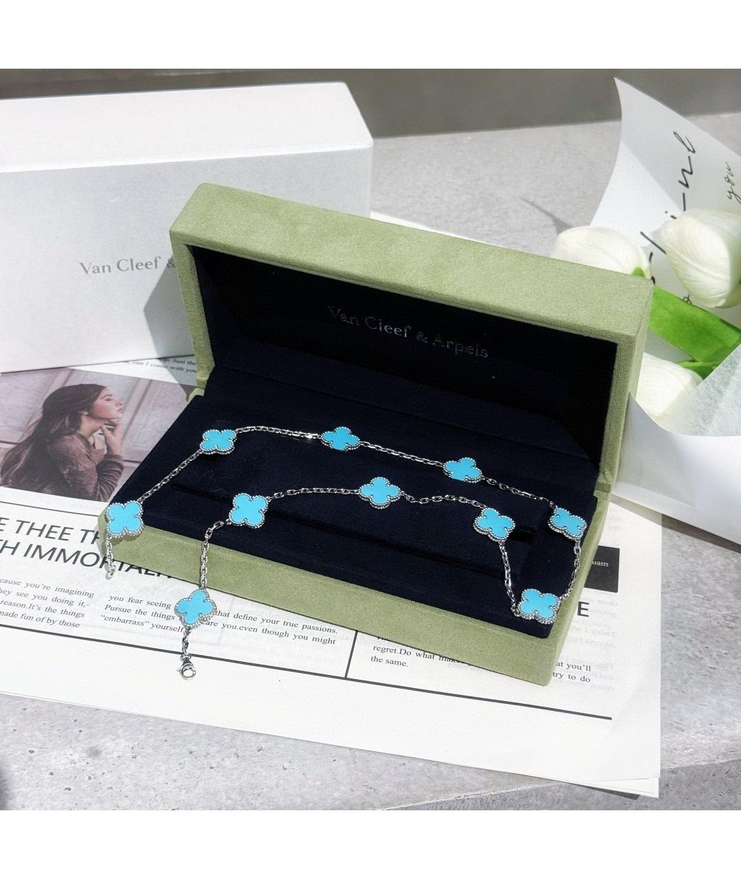 VAN CLEEF & ARPELS Бирюзовое платиновое колье, фото 5