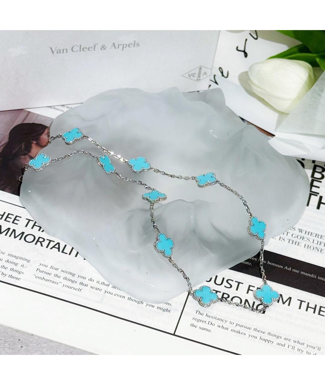 VAN CLEEF & ARPELS Бирюзовое платиновое колье, фото 6