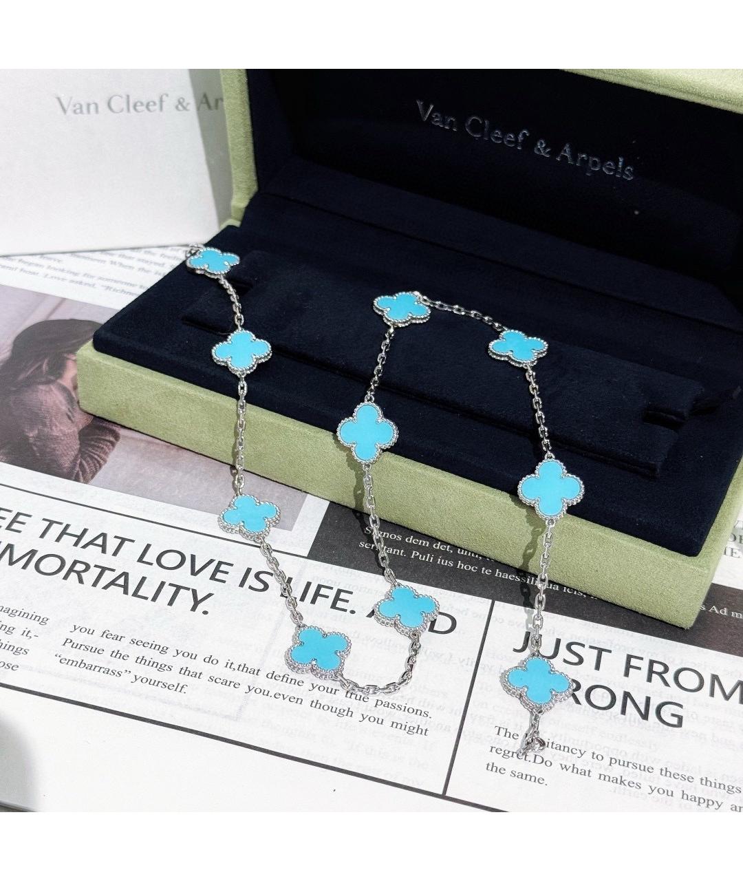 VAN CLEEF & ARPELS Бирюзовое платиновое колье, фото 3