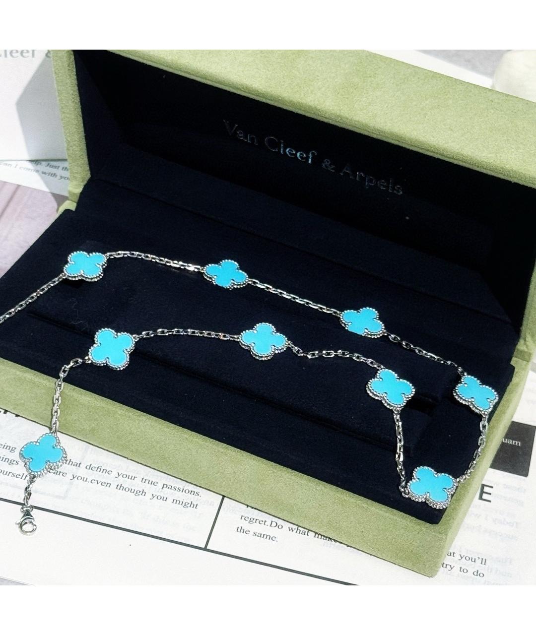 VAN CLEEF & ARPELS Бирюзовое платиновое колье, фото 2