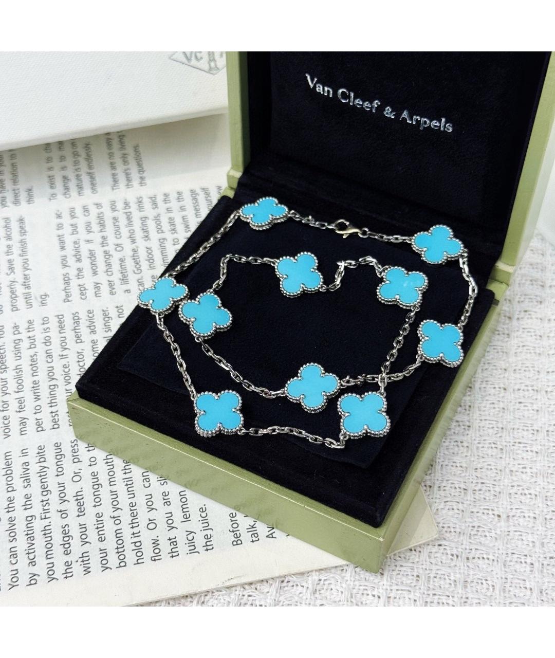 VAN CLEEF & ARPELS Бирюзовое платиновое колье, фото 8