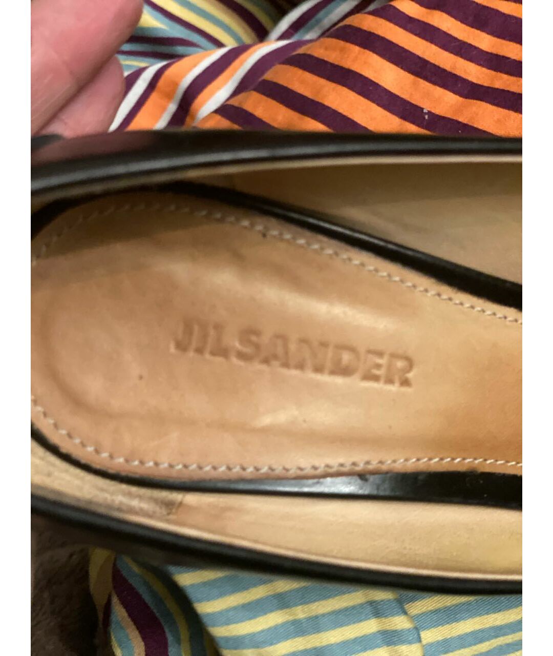 JIL SANDER Черные кожаные туфли, фото 7