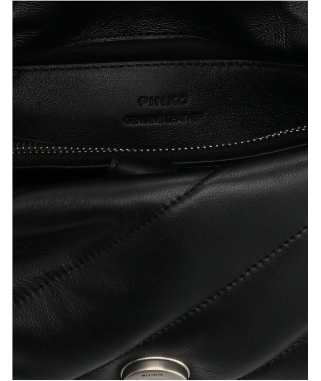 PINKO Черная кожаная сумка через плечо, фото 4