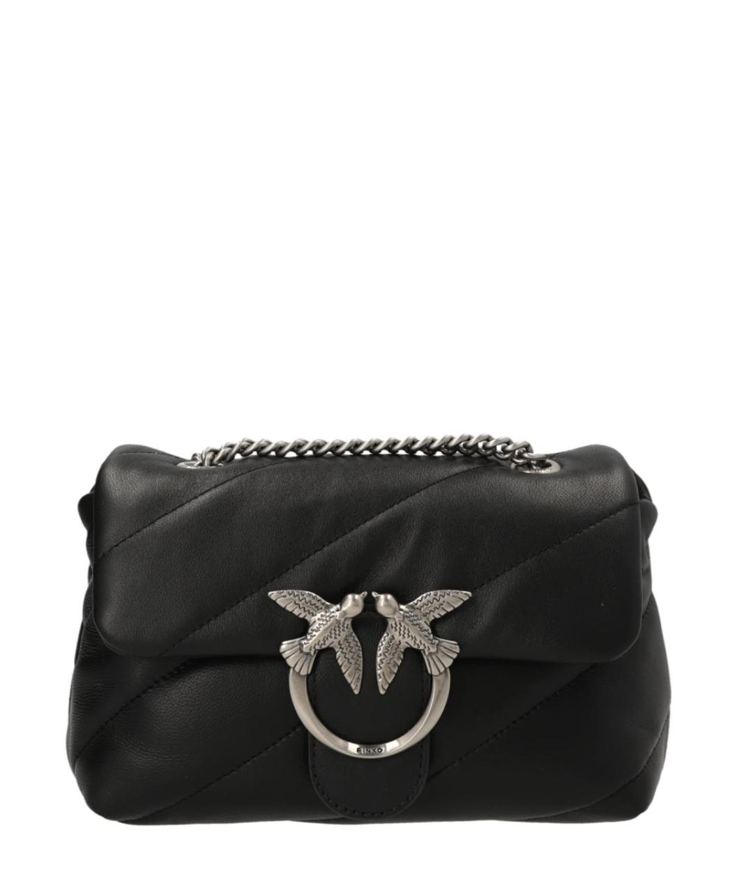 PINKO Черная кожаная сумка через плечо, фото 6