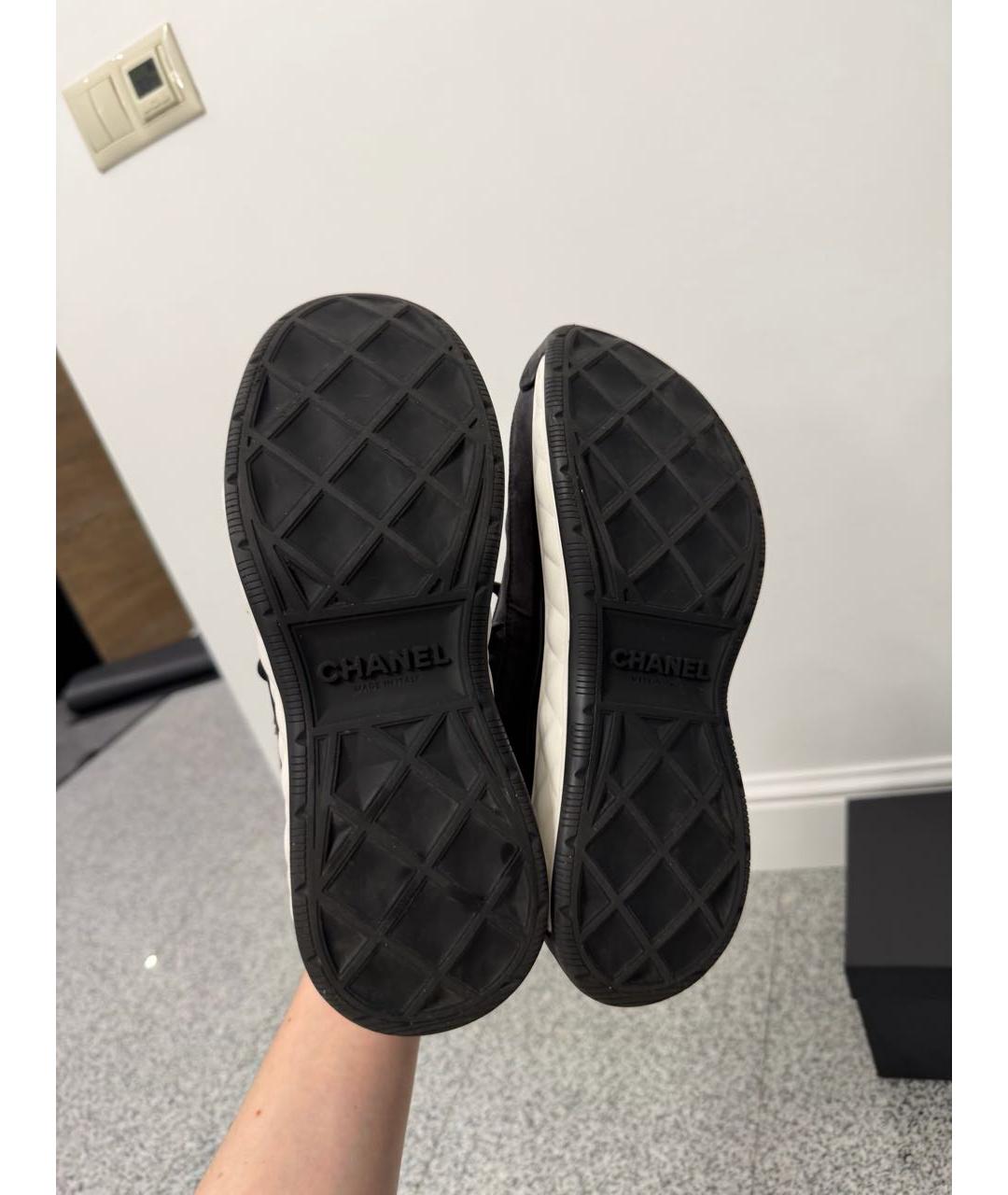 CHANEL Серые замшевые кроссовки, фото 7