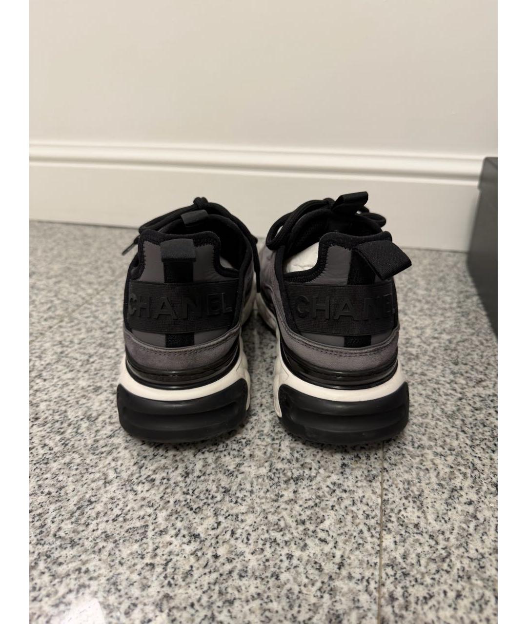 CHANEL Серые замшевые кроссовки, фото 4