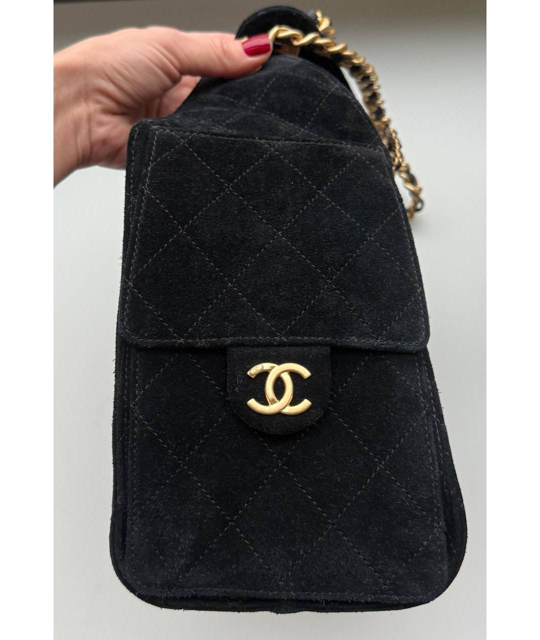 CHANEL Черная замшевая сумка через плечо, фото 2